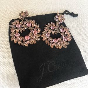 J.Crew Pink Jeweled Earrings